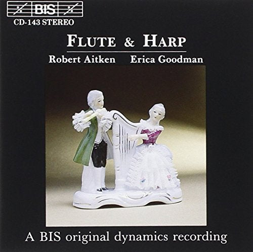 CD cover featuring figurines of a flutist and harpist in period dress.