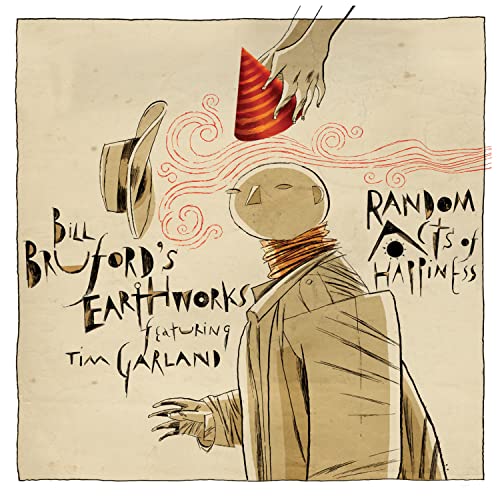 CD cover for Bill Bruford’s Earthworks, featuring abstract illustration.