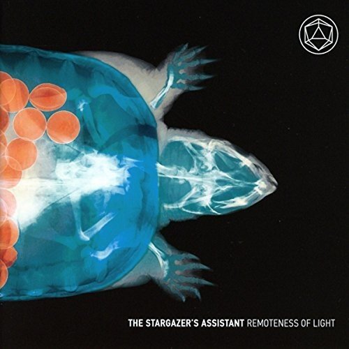 CD cover with translucent fish skeleton and glowing orange orbs.