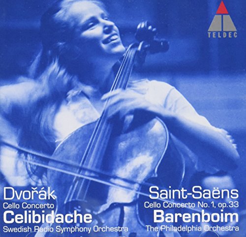 Blue-toned CD cover featuring a woman playing cello, with text and logo.