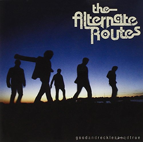 "CD cover with silhouetted figures walking against a blue and yellow gradient background."