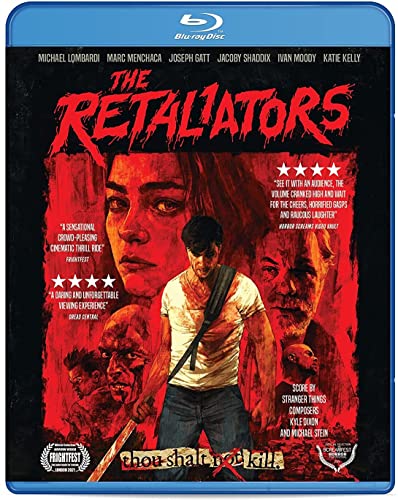 Blu-ray cover for horror film "The Retaliators" with distressed character art.
