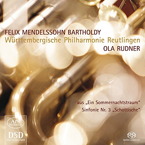 CD cover featuring brass instruments and text naming Mendelssohn and Rudner.