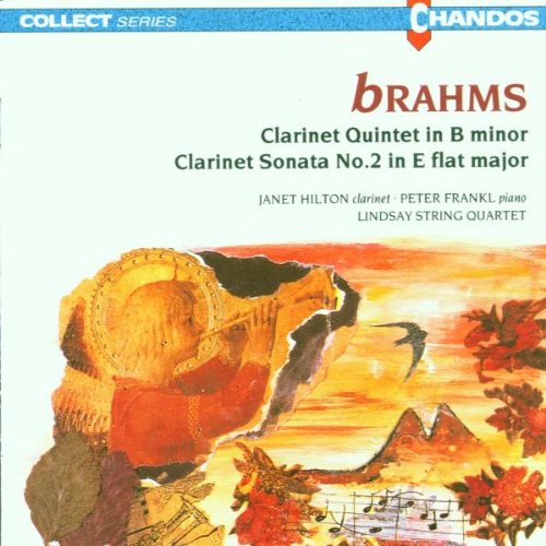 CD cover with abstract violin illustration and Brahms music details.