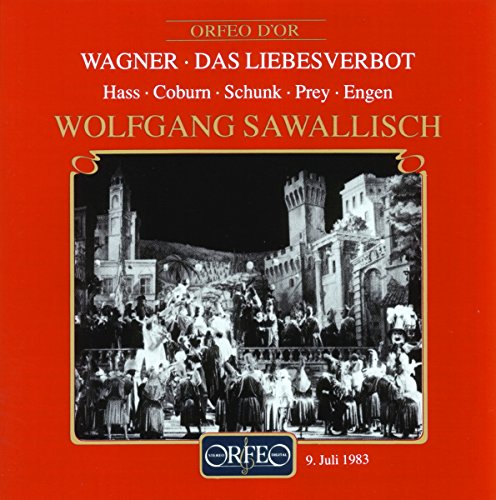 CD cover for Wagner’s *Das Liebesverbot* with a stage scene.