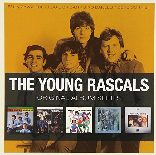 "CD cover featuring The Young Rascals band members and five album covers."
