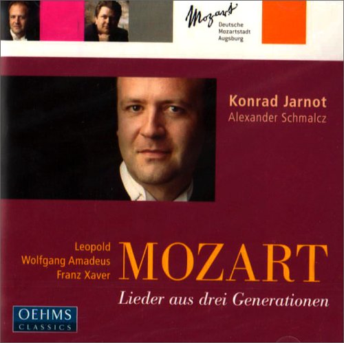 Red CD cover with a man's portrait and "Mozart" in yellow text.