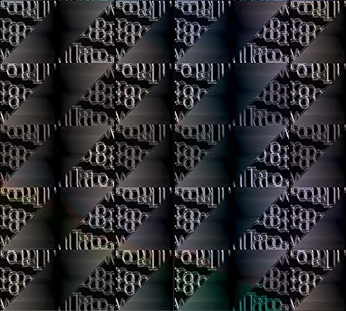 CD cover for Portico Quartet - Live/Remix, repeating abstract silver design.