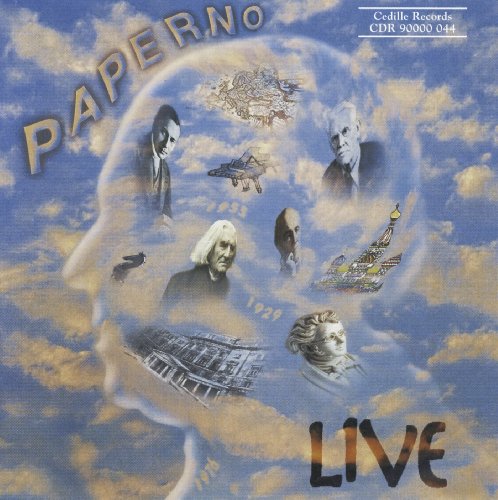 CD cover for Dmitry Paperno’s “PAPERNO LIVE” featuring portraits and imagery.