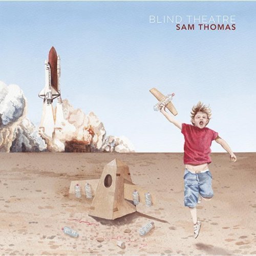 Album cover art: boy running with toy plane, rocket launching in the background.