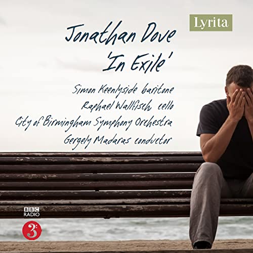 CD cover: man seated on a bench, head in hands, with text.