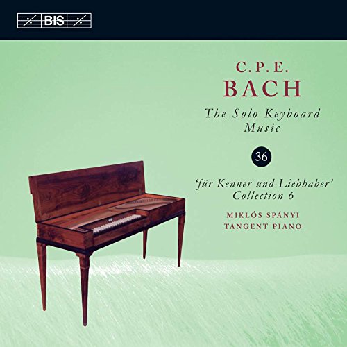CD cover featuring a vintage tangent piano and text: C.P.E. Bach, Vol. 36.