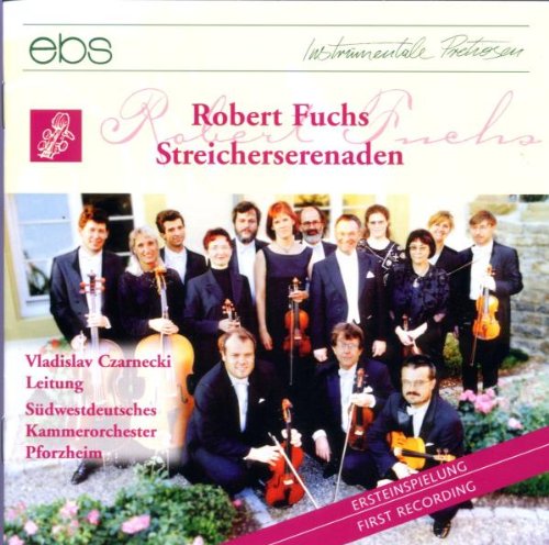 CD cover featuring a string orchestra posing outdoors in formal wear.