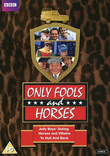 "Only Fools and Horses" DVD cover with leopard print background and character images.