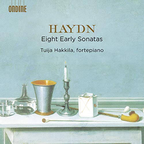 CD cover for Haydn sonatas performed by Tuija Hakkila, with still life.