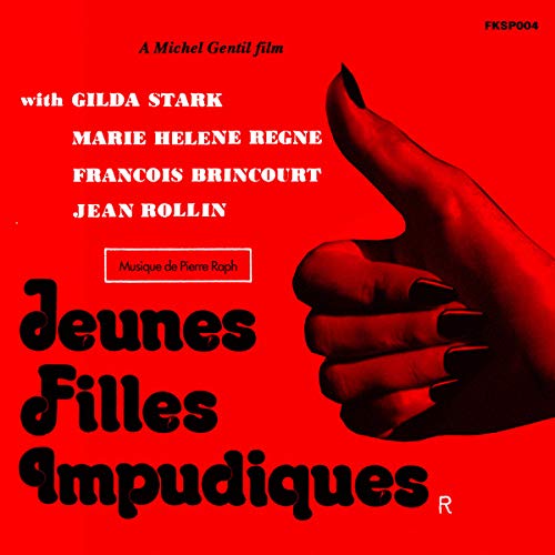 Red vinyl record cover with a hand and film title text.