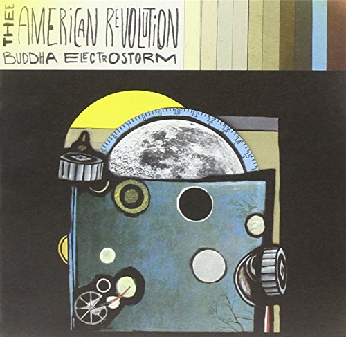 CD cover with abstract illustration of a moon viewed through dials.
