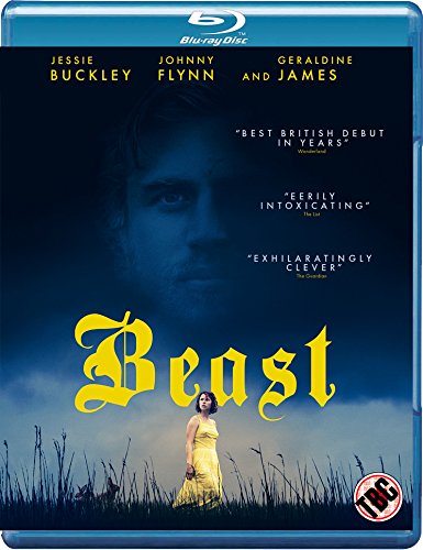 "Blu-ray case for 'Beast' with a woman in a yellow dress in tall grass."