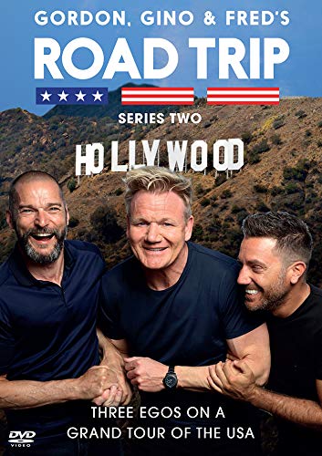 DVD cover featuring three men smiling together, with a mountainous background.