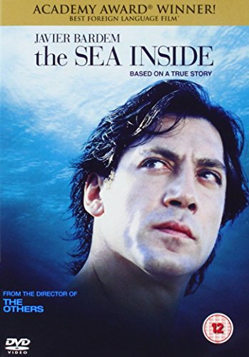 DVD cover for “The Sea Inside” featuring Javier Bardem’s face underwater.