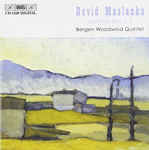 CD cover with abstract landscape painting and text "David Maslanka Quintets Nos. 1-3".