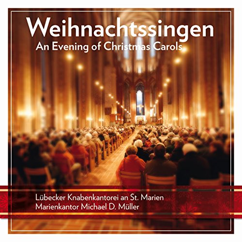 "CD cover featuring a crowd in a church with 'Weihnachtssingen' at the top."
