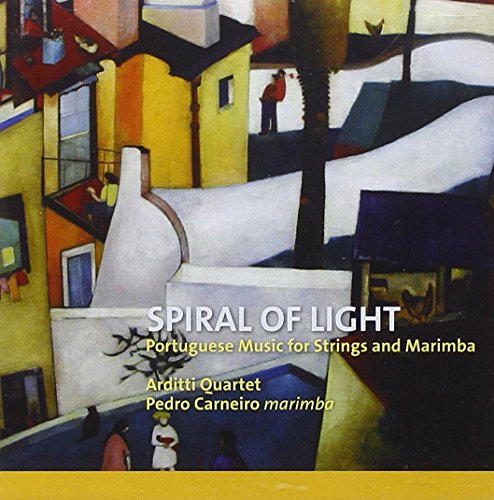 CD cover: abstract painting of buildings with text "Spiral of Light".