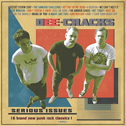 Vinyl album cover for Deecracks’ “Serious Issues” featuring three men.