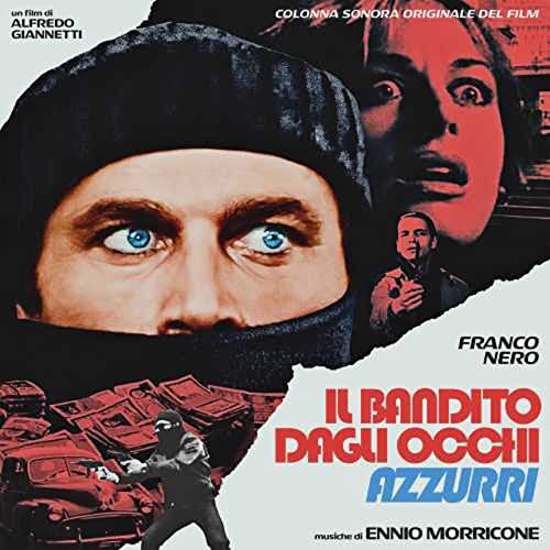 Film poster with a masked man, a woman, and Italian text.