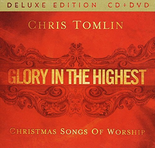 Chris Tomlin “Glory in the Highest Christmas” CD cover, red and gold design.