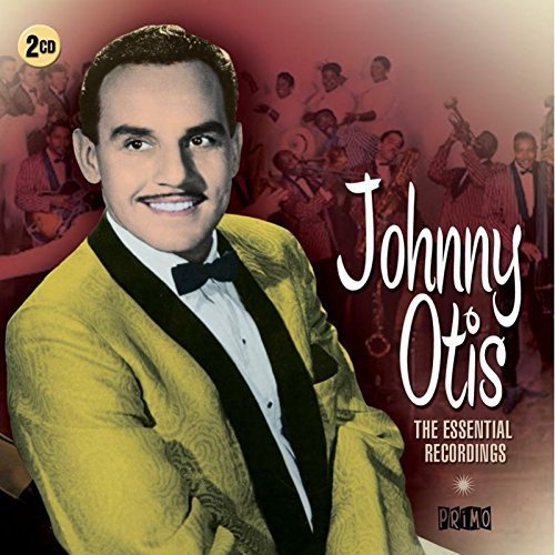 CD cover featuring Johnny Otis in a yellow tuxedo, with band members in the background.