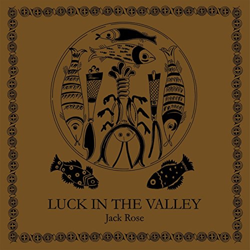 Vinyl record cover: brown background with black fish and bird designs.