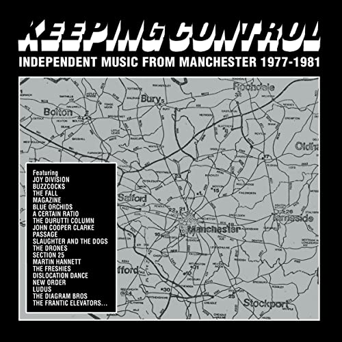 CD cover: “Keeping Control” compilation, map of Manchester, band names listed.