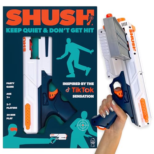 Shush: The Shooting Party Game | Ages 7+ | 2-8 Players | TikTok Sensation | Keep Quiet & Don't Get Hit | For Families, Kids, Teens & Adults | Fun Family Action Game Nights Play Indoor & Outdoor