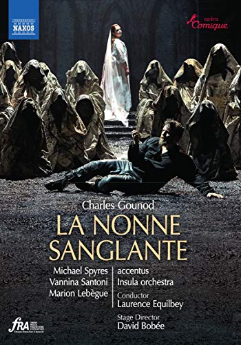 DVD cover for "La Nonne Sanglante" featuring a dramatic opera scene with figures in robes.