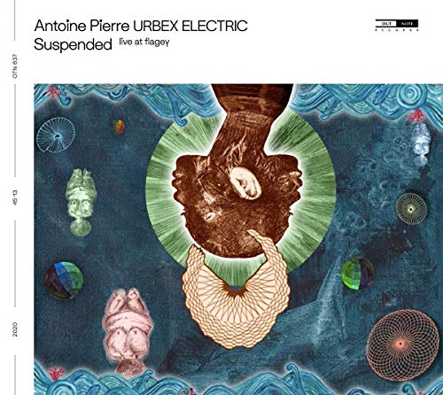 Album cover with surreal artwork featuring a brown hand and green halo.