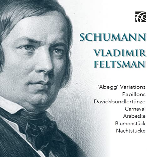 CD cover featuring a portrait of composer Robert Schumann and tracklist.