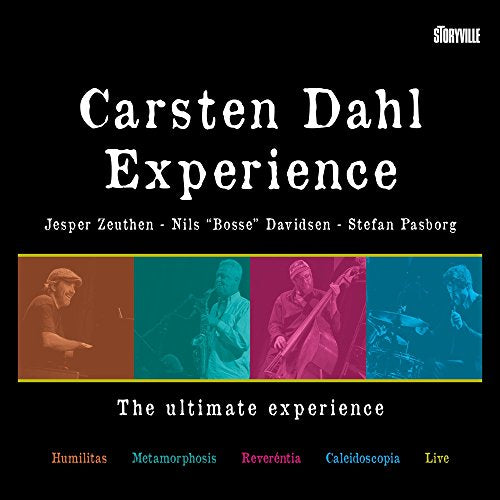 "CD cover with black background, white text, and tinted musician photos."