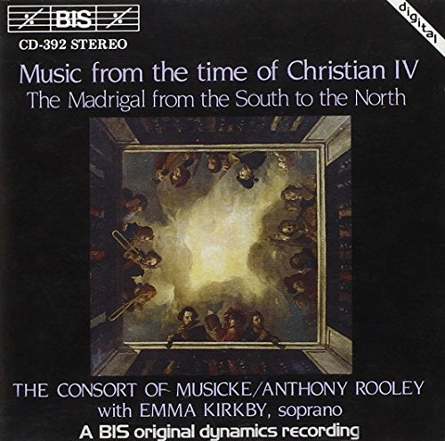 CD cover: Renaissance musicians around a table in a painted frame.