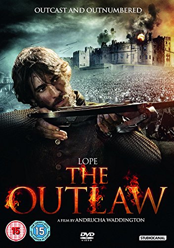 DVD cover for "The Outlaw" featuring a man with a musket and castle backdrop.
