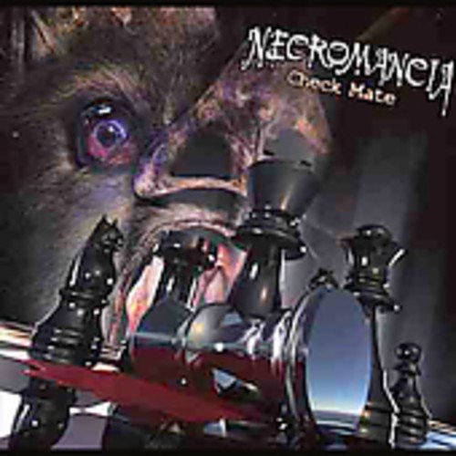"CD cover art featuring a wolf's face and chess pieces."