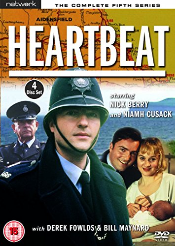 “Heartbeat” series 5 DVD cover featuring police officers and a couple with a baby.
