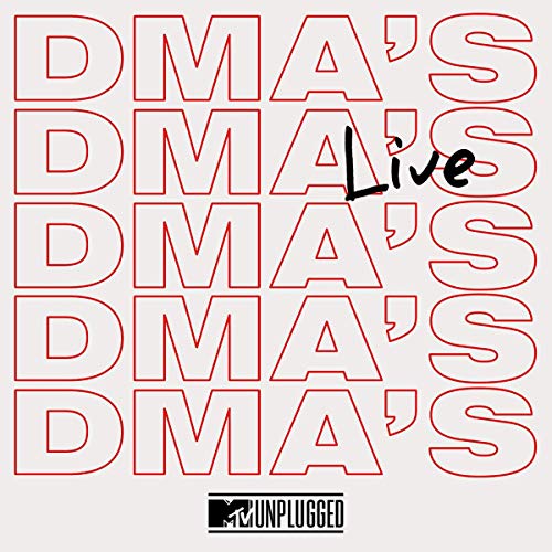 Alt text: "CD cover with 'DMA'S' repeated, 'Live' handwritten, and 'MTV Unplugged' logo."