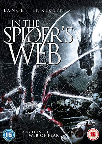 DVD cover art featuring a giant spider, a human silhouette in a web, and skulls.