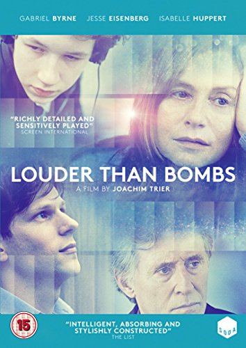"Louder Than Bombs" DVD cover featuring four close-up faces against a blue background.