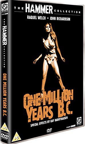 “One Million Years B.C.” DVD cover featuring Raquel Welch in a prehistoric setting.
