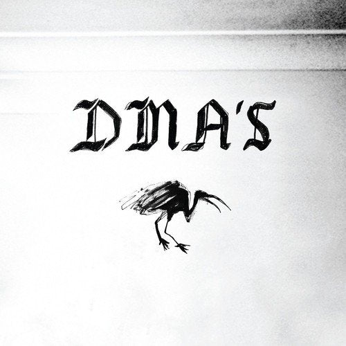 "Album cover with 'DMA'S' in black gothic font and a bird illustration."
