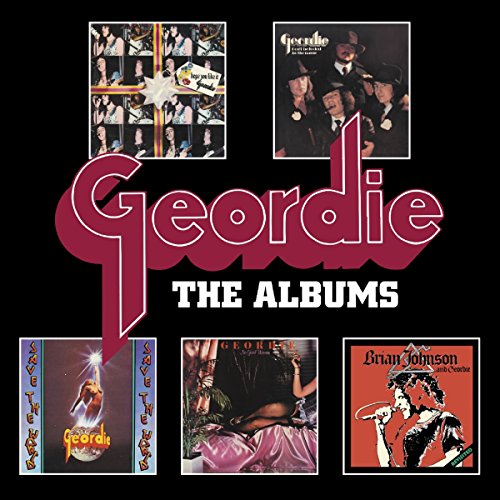 Album cover for Geordie’s “The Albums (Deluxe Edition)” featuring band photos.