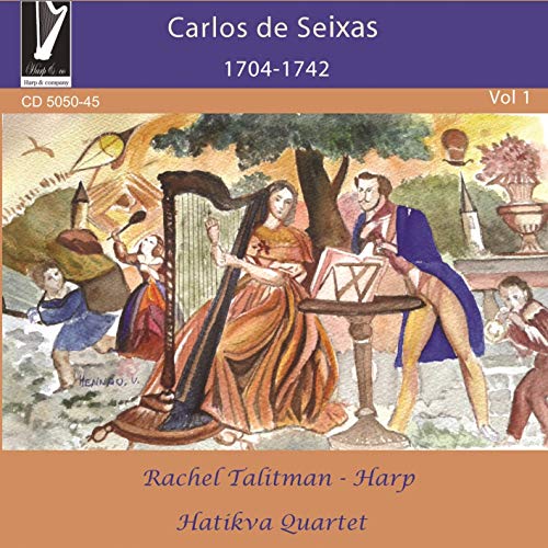 CD cover with medieval-style painting of a woman playing a harp.