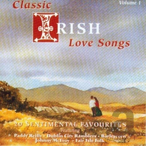CD cover for “Classic Irish Love Songs Vol. 1” with landscape scene.